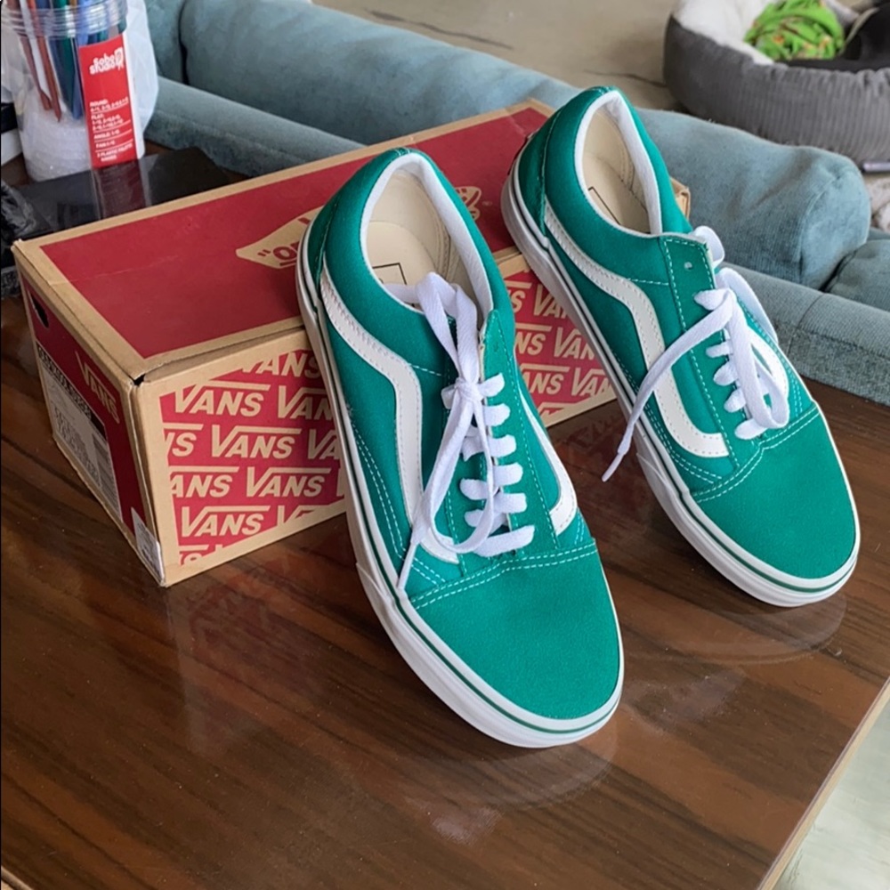 Old skool suede vans green/ultra marin
